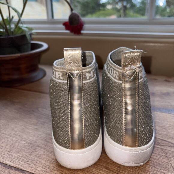 Michael Kors Grover Slip On Sneakers Metallic Gold Shoes Women’s Size 6.5 EUC - Picture 6 of 9